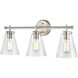 Aliza 3 Light 27 inch Brushed Nickel Bathroom Vanity Light Wall Light